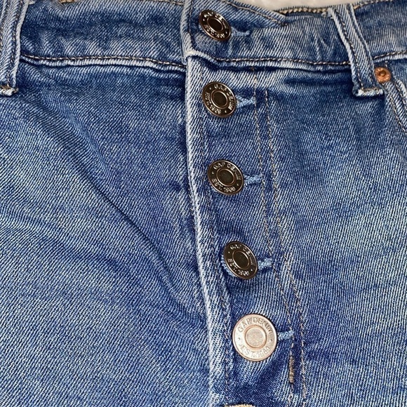 GAP BUTTON FLY DENIM cut off SHORTS size 12 - Picture 8 of 13